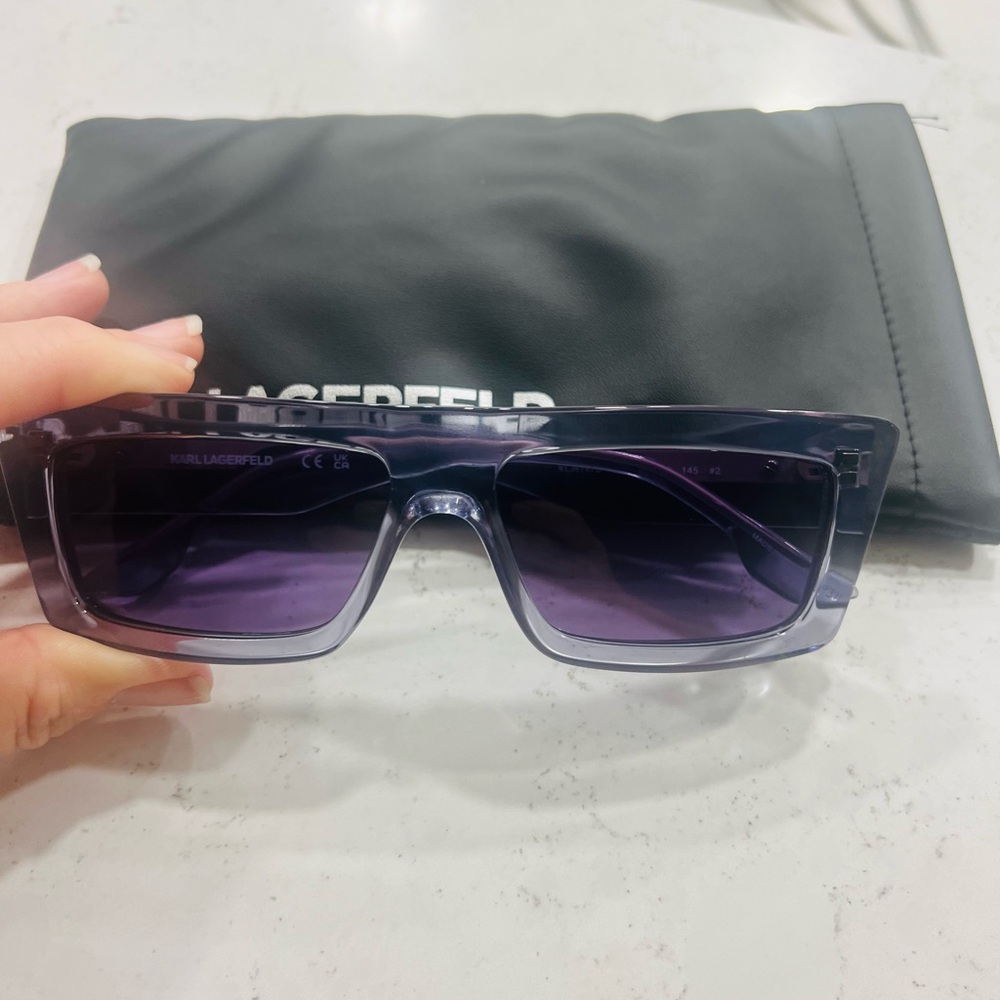 Karl Lagerfeld Women's Rectangular Sunglasses - T… - image 1